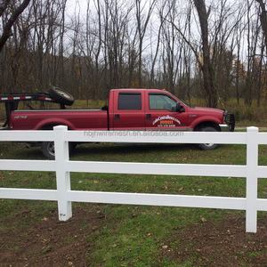 环保白板聚氯乙烯涂层马栏自然风格乙烯基农场围栏三个牧场轨道网格 - Product Image 3