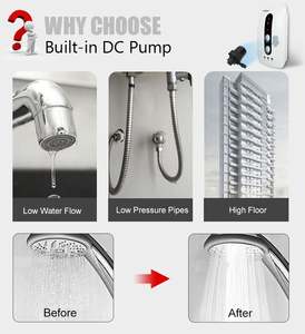 Control de dos perillas ABS de alta resistencia con calentador de agua de bomba con protector de calentamiento en seco eléctrico instantáneo - Product Image 5