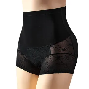 Wholesale Custom Shaperwear Breathable Lace Mesh High Waist Body Shaper Shorts Butt Lifter Tummy Control Panties For Womens