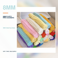 Bâtonnets de chenille moelleux de 8 mm, 30 cm, pour la création de fleurs DIY, artisanat fait main, vente en gros, approvisionnement direct usine