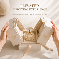 Boîte à parfum en carton rigide avec fermeture magnétique de luxe, logo personnalisé, papier couché, emballage cadeau avec insert
