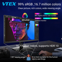 Gamer Gtg 1Ms Hdr 10 Ips Panel 165 180 240 Hz 24 27 pouces Moniteur élévateur Bureau Maison Rgb Éclairage Ordinateur Pc Moniteur de jeu