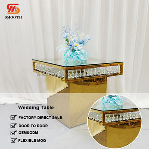 Mesa de Comedor de Lujo LEDA en Oferta, Mesa de Metal Dorada para Banquetes, Eventos y Bodas - Product Image 2