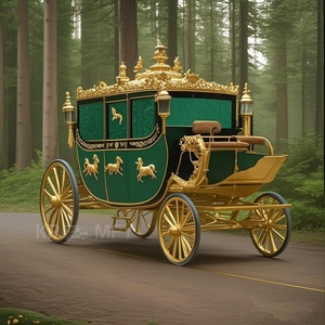 Carro eléctrico de 4 ruedas de alta calidad 2025, carro real de boda de lujo, carro de caballos europeo - Product Image 2