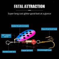 LUSHAZER 10pcs 20pcs Metal Spoon Spinner Blade Fishing Lure Kit 60mm 3.2g Freshwater Fishing Bait Set for Bass Trout Pike