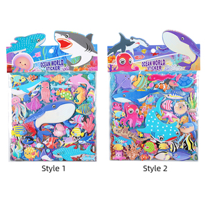 Tự Dính Bong Bóng Sticker Biển Thế Giới Cá Voi Cá Mập Lớn 3D Puffy Sticker Cho Trang Trí Trẻ Em DIY Thủ Công Giáo Dục Sticker Album - Product Image 4