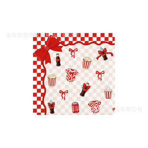 Fournitures pour fête de naissance, vaisselle jetable rétro à thème soda, assiettes, gobelets, serviettes, nappe, décorations - Product Image 4