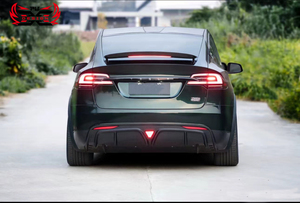 Kit carrosserie en fibre de carbone PU en gros : Lame avant, jupes latérales, diffuseur arrière, aileron, canards pour Tesla Model X <span class=keywords><strong>Plaid</strong></span> 21-23 - Product Image 5