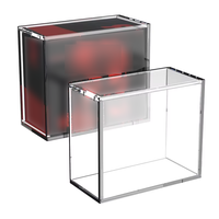 Boîte de présentation magnétique en acrylique épais de qualité supérieure (4-8 mm) pour cartes à collectionner, cartes gradées et cartes TCG, format personnalisé, pour collections premium