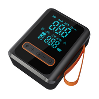 Portable Double Cylinder Tire Inflator Air Compressor Digital Pressure Gauge LED Light Auto Shut-off Plastic Construction for