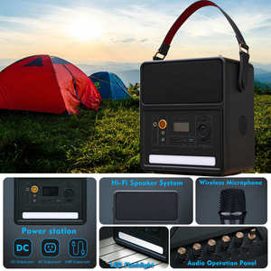 Fuente de Energía Portátil de 800W, Altavoz para Karaoke, Micrófono, Batería, Generador Solar para Camping, Estación de Energía Portátil - Product Image 2