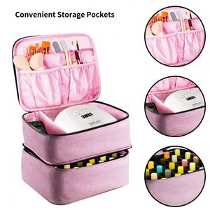 Étui personnalisé pour vernis à ongles, étui de rangement pour lampe à ongles, magnifique trousse de maquillage, sac de rangement cosmétique, sac de voyage pour organiser un ensemble de vernis à ongles - Product Image 4