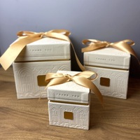 Boîte à bonbons carrée personnalisée faite à la main pour mariage, boîte cadeau vide romantique Rose Manor, emballage pour fête d'anniversaire