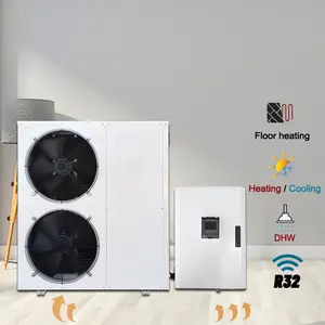 環境にやさしいr32DCインバーター熱ヒートポンプ分割空気から水へのヒートポンプヒーター家庭用床暖房用サーモポンプ