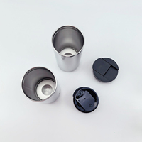 Gobelet isotherme en acier inoxydable gravé au laser personnalisé pour café chaud ou froid, surface miroir, tasse à café