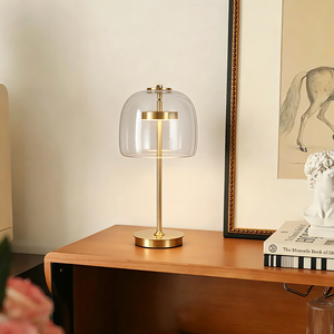 Copper Nordic Modern Minimalist Glass Desk Lamp Luxury Decorative <b>Table</b> Light Bedroom <b>Bedside</b> <b>LED</b> <b>Table</b> Lamp - Product Image 2