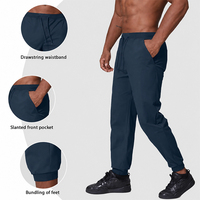 Pantalon de survêtement homme gris, coupe slim fuselée, côtelé, anti-transpiration, léger, de protection
