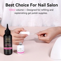 BORN PRETTY Gel à ongles de haute qualité 6 en 1, recharge de 100g, gel multifonctionnel à appliquer au pinceau pour les ongles press-on