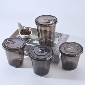 <span class=keywords><strong>Gobelet</strong></span> en <span class=keywords><strong>plastique</strong></span> <span class=keywords><strong>noir</strong></span> jetable 12 oz 14 oz 16 oz <span class=keywords><strong>Gobelet</strong></span> en <span class=keywords><strong>plastique</strong></span> <span class=keywords><strong>noir</strong></span> en forme de U Logo personnalisé <span class=keywords><strong>Gobelet</strong></span> à bulles avec couvercle - Product Image 3