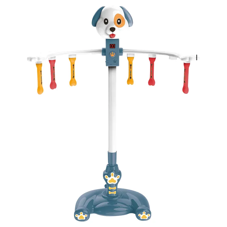 Cute cartoon dog shape baton game machine indoor fast reaction training toys electric catch stick toy for kids