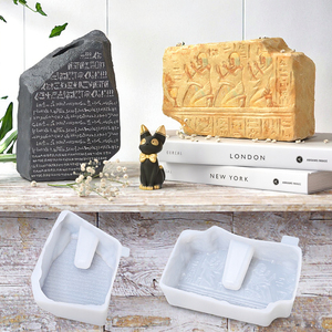 Moule en silicone pour tablette de pierre égyptienne, 1 pièce, forme irrégulière, sans BPA, réutilisable, facile à démouler, outils de pâtisserie pour la décoration artistique en résine DIY - Product Image 3