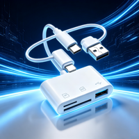 Adaptateur de carte SD TF portable haute vitesse Type-C 3 en 1, connecteur multi-en-1, lecteur de carte mémoire, hub USB, lecteur de carte pour téléphone portable