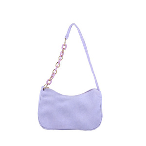 <span class=keywords><strong>Bolso</strong></span> Retro de moda para <span class=keywords><strong>mujer</strong></span>, con <span class=keywords><strong>cadena</strong></span> <span class=keywords><strong>bolso</strong></span> de hombro a la moda de pana, <span class=keywords><strong>bolso</strong></span> ligero para axilas para primavera, mango único - Product Image 5