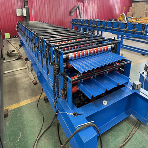 SHUOEN Günstiger Preis Beliebte Verkaufsware Hebei Farbglasur-Stahlziegel-Formmaschine mit Zahnradlager Hohe Sicherheit 380V für Dachanwendungen - Product Image 3