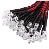 Diode LED pré-câblée 3mm 5mm RGB double couleur cathode anode fil de 20cm 2V/3V/5V/6V/9V/12V/24V haute intensité luminosité bricolage hobby