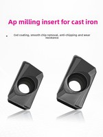 Plaquettes de fraisage CNC APMT1135/APMT1604 pour fonte, Tête de fraise à épaule carrée en carbure cémenté K01 CVD