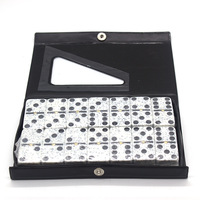Jeu de dominos, cartes de dominos, jeu de société, design marbré, dominos colorés, mélamine, auto-émetteur 5010, 49x24x9.2mm