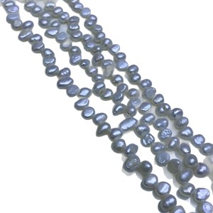 สร้อยคอไข่มุกน้ำจืดธรรมชาติ DIY ทำมือ ขนาด 5-6 มม. แบบเจาะสามเจ็ดรู ขัดเงาสองด้าน ผลิตภัณฑ์กึ่งสำเร็จรูป สีสันสดใส - Product Image 5