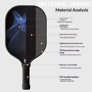 Новая ракетка для пиклбола NewChance T700 из углеродного волокна с сердцевиной из полипропиленовых сот, сертифицированная USAPA, модель NC-05 - Product Image 1
