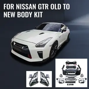 Actualización Facelift nuevo estilo montaje de parachoques trasero delantero LED faro luz trasera Material PP Kit de carrocería para Nissan GTR Bodykit