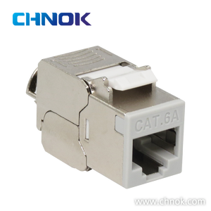 RJ45 STP <span class=keywords><strong>Cat6</strong></span> 8P8C 180 Derece Beyaz T568A/B 24-26AWG PC Gövdeli Sertifikalı -10C ila 60C Çalışma Sıcaklığına Sahip Keystone Jak - Product Image 2