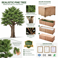 Grand arbre artificiel de type banyan avec tronc à écorce réaliste et feuillage luxuriant pour l'aménagement paysager intérieur des centres commerciaux et des hôtels