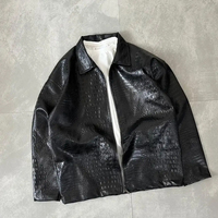 Blouson aviateur en cuir d'agneau véritable sur mesure avec fermeture éclair, style moto, vintage, pour homme