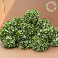 Neu Eingetroffen Großer Blütenkopf 22 cm Dunkelgrüne Hortensie Seiden-Kunstblumen Großhandel Dekorative Blumen & Pflanzen