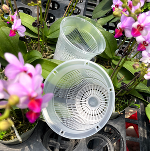 Vente en gros, Pot de fleur d'orchidée en plastique Transparent, Pot en filet, panier de plantation de semis succulentes avec colonne d'air et trou - Product Image 3