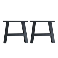 Prix d'usine, fabrication OEM, pieds de table à manger trapézoïdaux, pieds de banc en fonte de métal, base de table basse, roulettes pour pieds de table