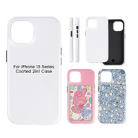 Coque de téléphone personnalisée en TPU + PC 2 en 1 pour sublimation 3D, compatible avec iPhone 15, 15 Plus, 15 Pro, 16, 17 Pro Max, 14, 13, 12, 11