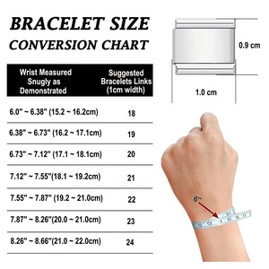 Wholesale Italian Charm <b>Bracelet</b> Romantic Love Heart Charm Link Stainless Steel Unisex Jewelry Trendy Platinum Plated DIY - Product Image 3