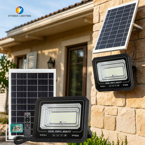 ไฟสปอร์ตไลท์โซลาร์เซลล์กันน้ำ IP65 <span class=keywords><strong>jd</strong></span> ขนาด 25W 40W 60W 100W 200W 300W พร้อมเซ็นเซอร์ตรวจจับความเคลื่อนไหวและพลังงานแสงอาทิตย์ - Product Image 1