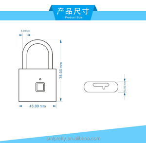 Cadenas durable antivol d'empreintes digitales de gros