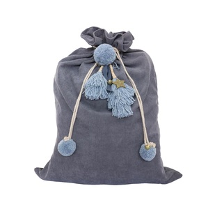 Feliz Navidad vacaciones pompones y borlas de alta calidad para bolsa de regalo de sacos de Papá Noel de pana - Product Image 2