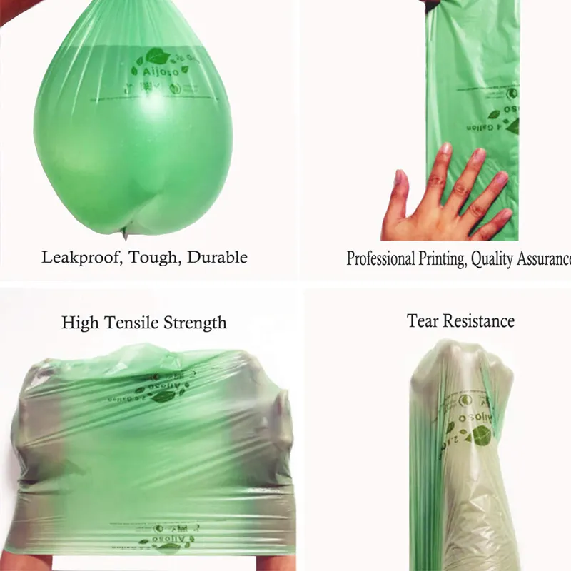 Bolsa de basura desechable profesional, bolsa de basura transparente y ecológica, de color de fábrica