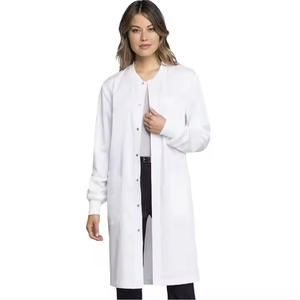 Venta al por mayor batas de laboratorio dental para hombres y mujeres batas blancas médico uniforme resistente al aceite antiestático elástico manguito médico batas de laboratorio - Product Image 2