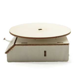 Plateforme rotative en bois, kit scientifique à monter soi-même pour enfants, jouet éducatif STEM, contrôle manuel, forme géométrique, 7-9 ans - Product Image 2