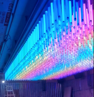 Barre lumineuse matricielle RVB à LED verticale à 360 degrés avec contrôle DMX 512, éclairage KTV 15W