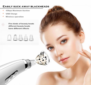 USB-C Vacuum Blackhead Remover Handheld Electric Suction Facial Nose <b>Pore</b> <b>Cleaner</b> for Home Use - Product Image 2